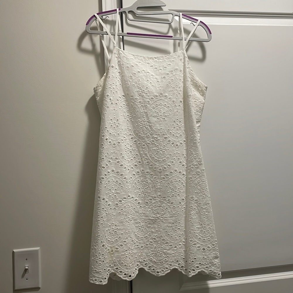 Jun & Ivy size L; color is white eyelet lace